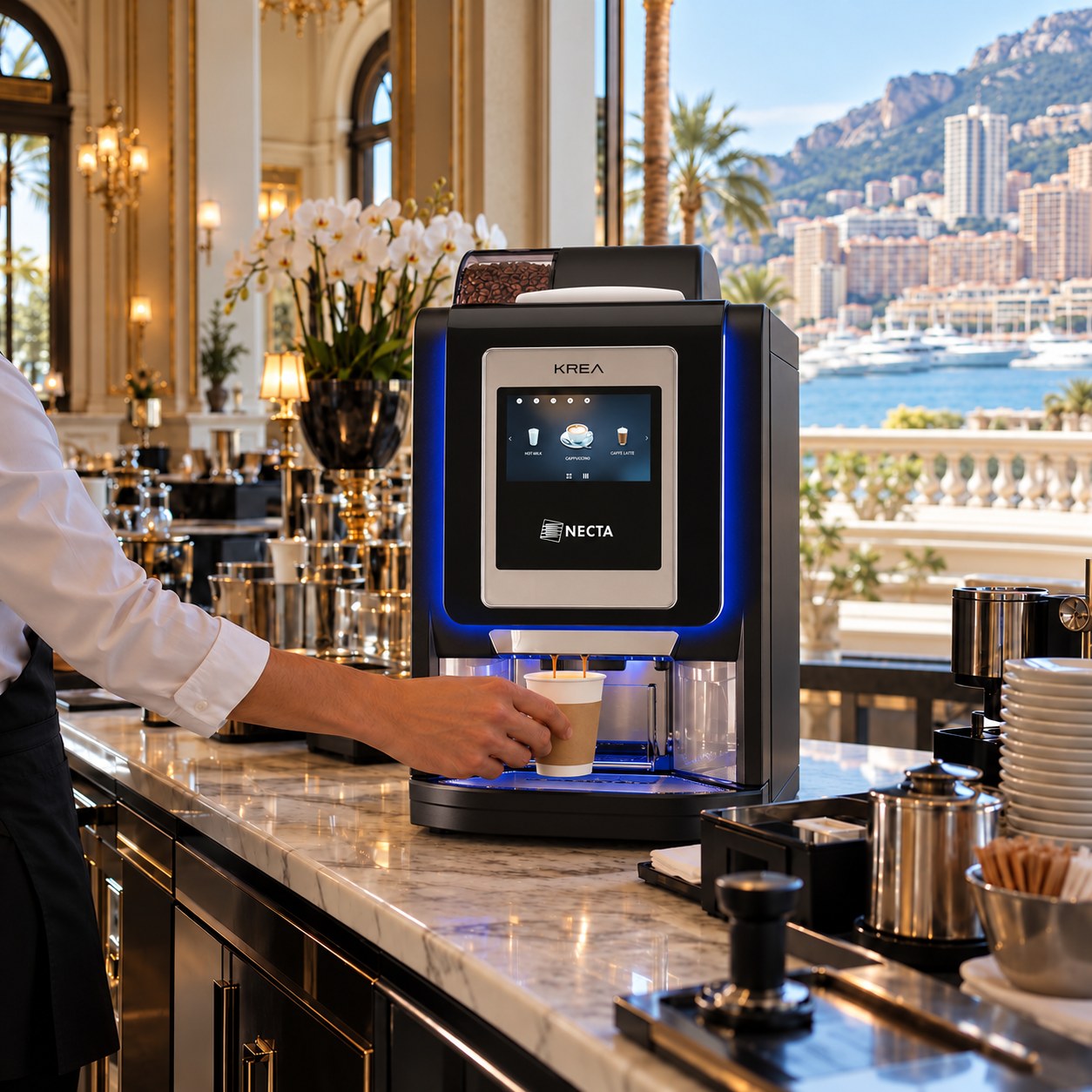 Machine à café professionnelle Optimat en situation